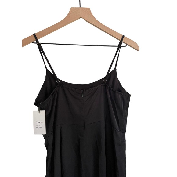 Cider Women’s Solid Black Cowl Neck Stitch Jumpsuit Medium NWT - Picture 7 of 7